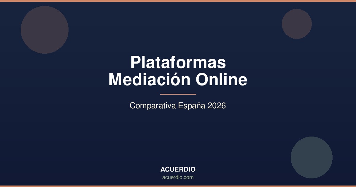 Plataformas de Mediación Online en España: Comparativa Completa 2026
